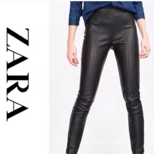 Faux leather pants